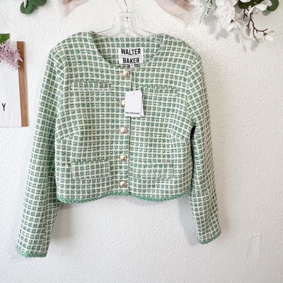 Walter Baker Jackets & Blazers - NWT Walter Baker Harmony Tweed Cropped Jacket